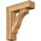 Ekena Millwork Balboa Block Rough Sawn Bracket w/ Offset Brace, Western Red Cedar, 8"W x 28"D x 32"H BKT0806X28X32BOA05RWR - alternate 1